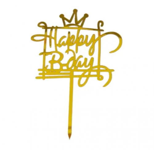 C/TOPPER HAPPY B-DAY GOLD C/TOPPER HAPPY B-DAY GOLD